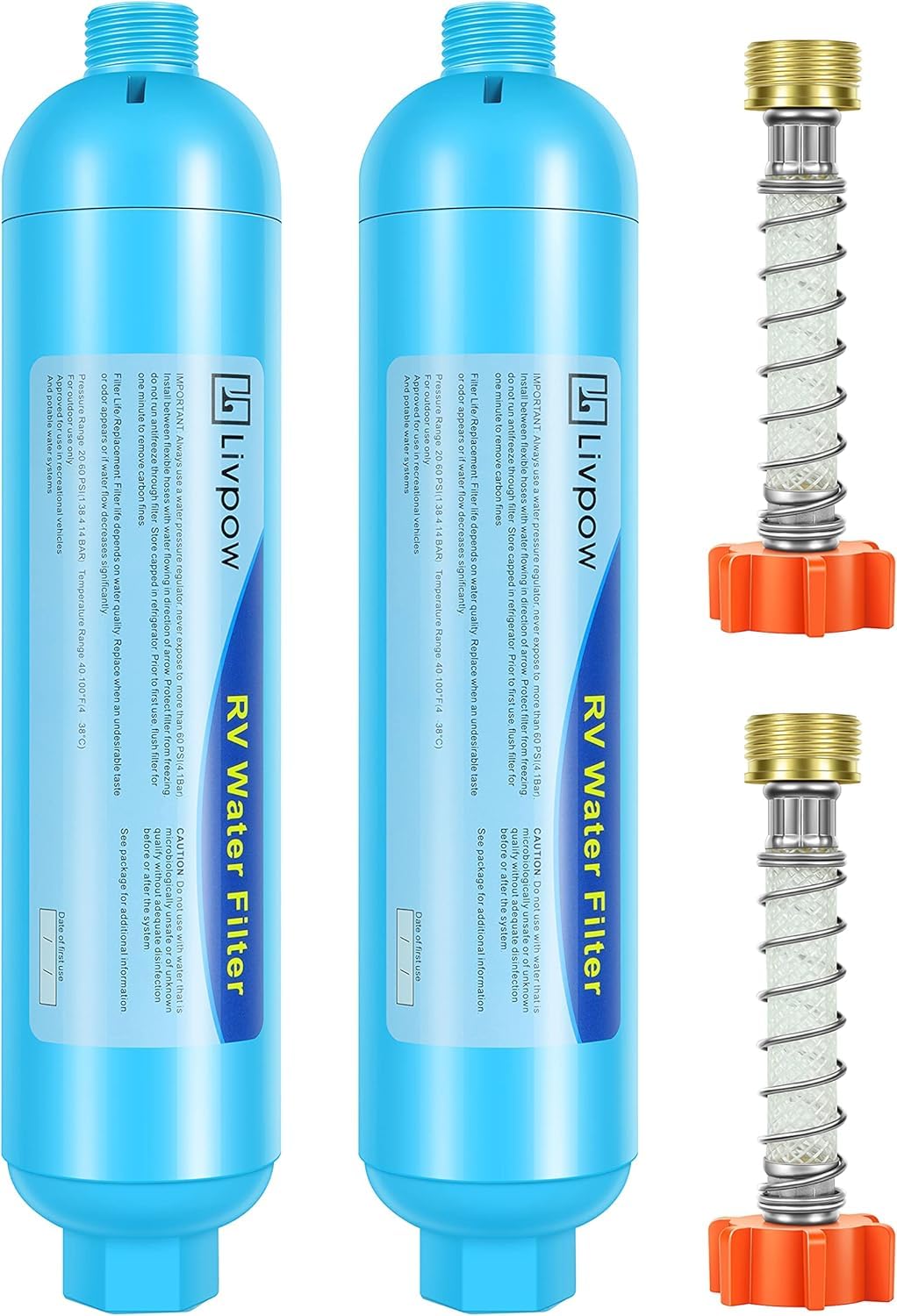 RV 5FT Sewer Hose Kit Heavy-Duty Sun-Resistant Leak-Proof with 90 Degree Clear View Sewer Adapter Storage Cap
