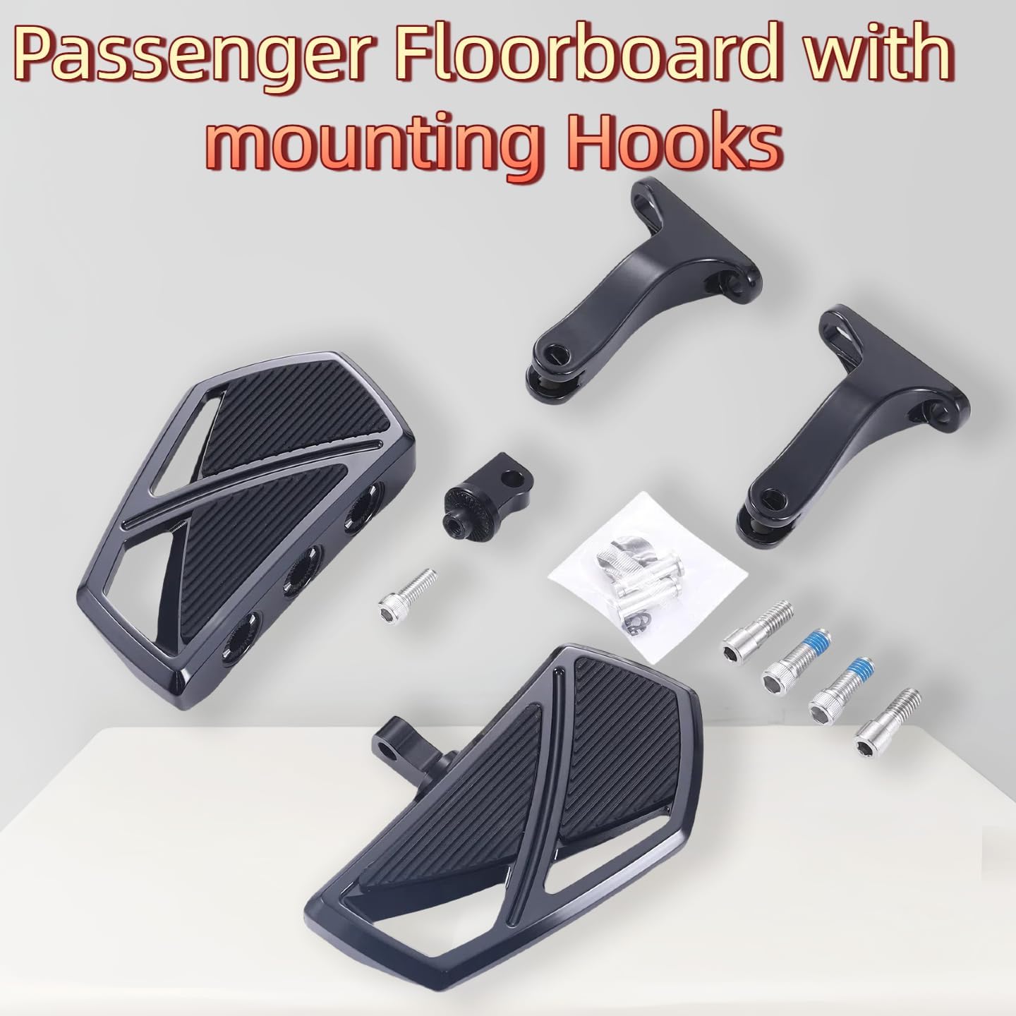 for Harley Touring Phantom Floorboards Footboards Street Road Glide King Brake Shifter Levers Pedals (Gloss Black, C Comb : Complete Set for 14-UP Touring)