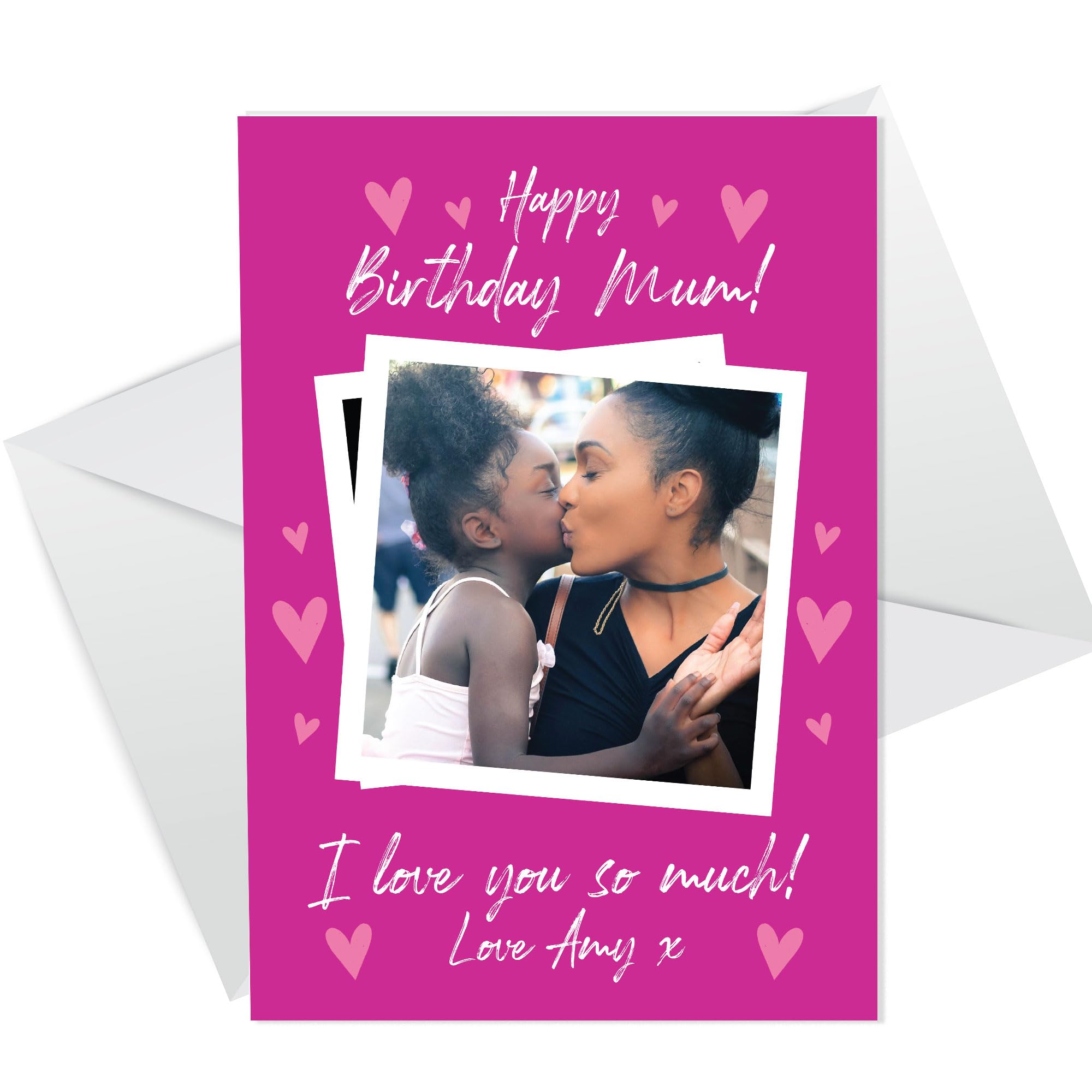 Birthday Card For Mum PERSONALISED Photo Card From Daughter Son Keepsake