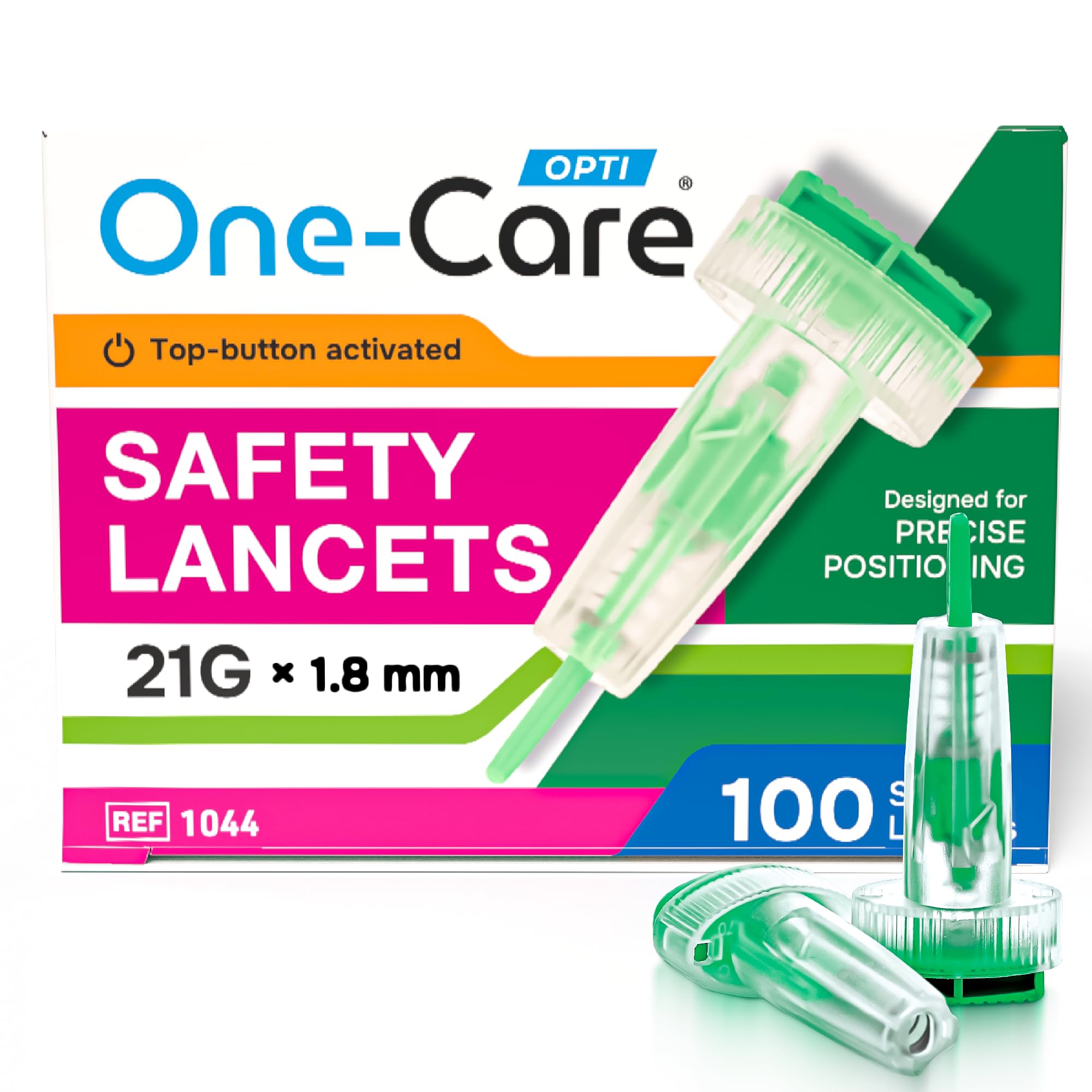 ONE-CARE Opti Lancets - Push Button Safety -18 ONE-CARE Opti Lancets - Push Button Safety -18