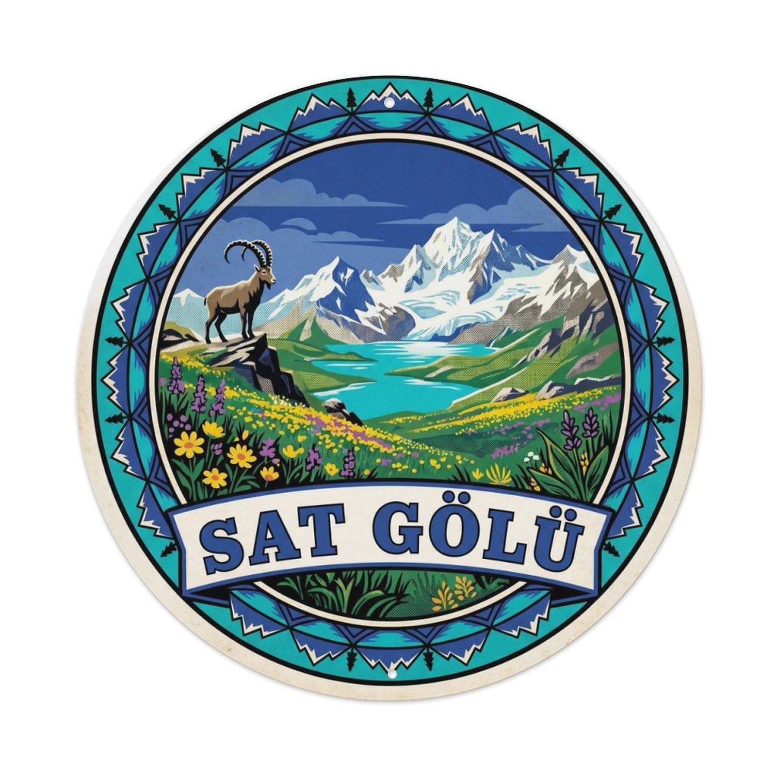 Sat Lakes Hakkari Alpine Nature Route Turkey Metal Tin Sign