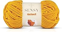 Vista 12 de Sensy - Hilo de terciopelo para ganchillo o manta de bebé, hilo de chenilla, hilo amigurumi, 3.5 onzas, 132 yardas, calibre 5, voluminoso