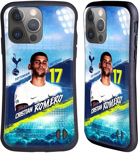 Head Case Designs Officially Licensed Tottenham Hotspur F.C. Cristian Romero 202324 First Team Hybrid Case Compatible with Apple iPhone 14 Pro