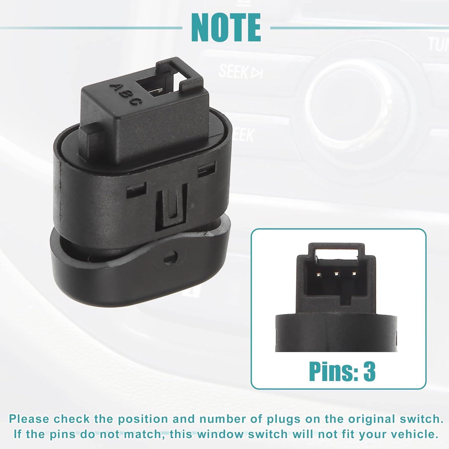 ACROPIX Car Door Lock Switch Fit for Chevrolet Malibu 2004-2008 No.15777133 - Pack of 1 Black