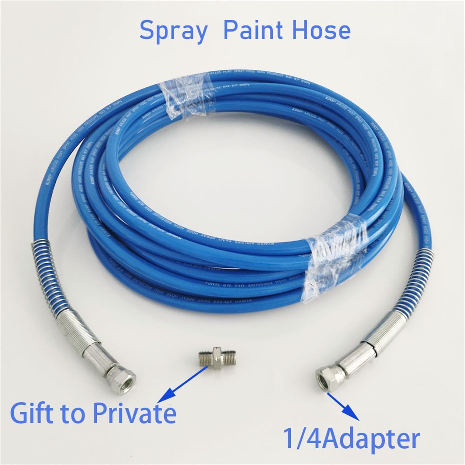Manguera para pulverizador de Pintura sin Aire Máquina de pulverización Alta presión 1/4, Tubo Fibra, Manguera sin Aire, Accesorios for pulverizadores(15M)