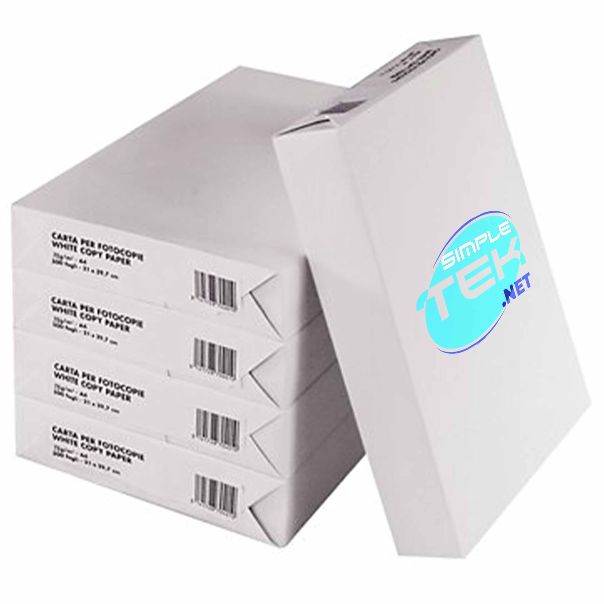 SIMPLETEK - 5 Ramettes de Papier Premium 500 Feuilles A4 75g pour Imprimante de Bureau