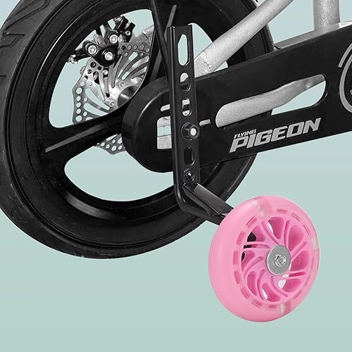 Miniatura 8 de Ruedas de entrenamiento de bicicleta para bicicleta de 12, 14, 16, 18, 20 pulgadas, ruedas ciclónicas, rueda silenciosa flash, kit de estabilizador