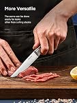 D.Perlla Steak Knife Set, Straight Edge Steak Knife Set of 8, High Carbon Stainless Steel Steak Knives Never Need Sharpening, One Piece Design & Hollow Handle, Professional Cutlery Set