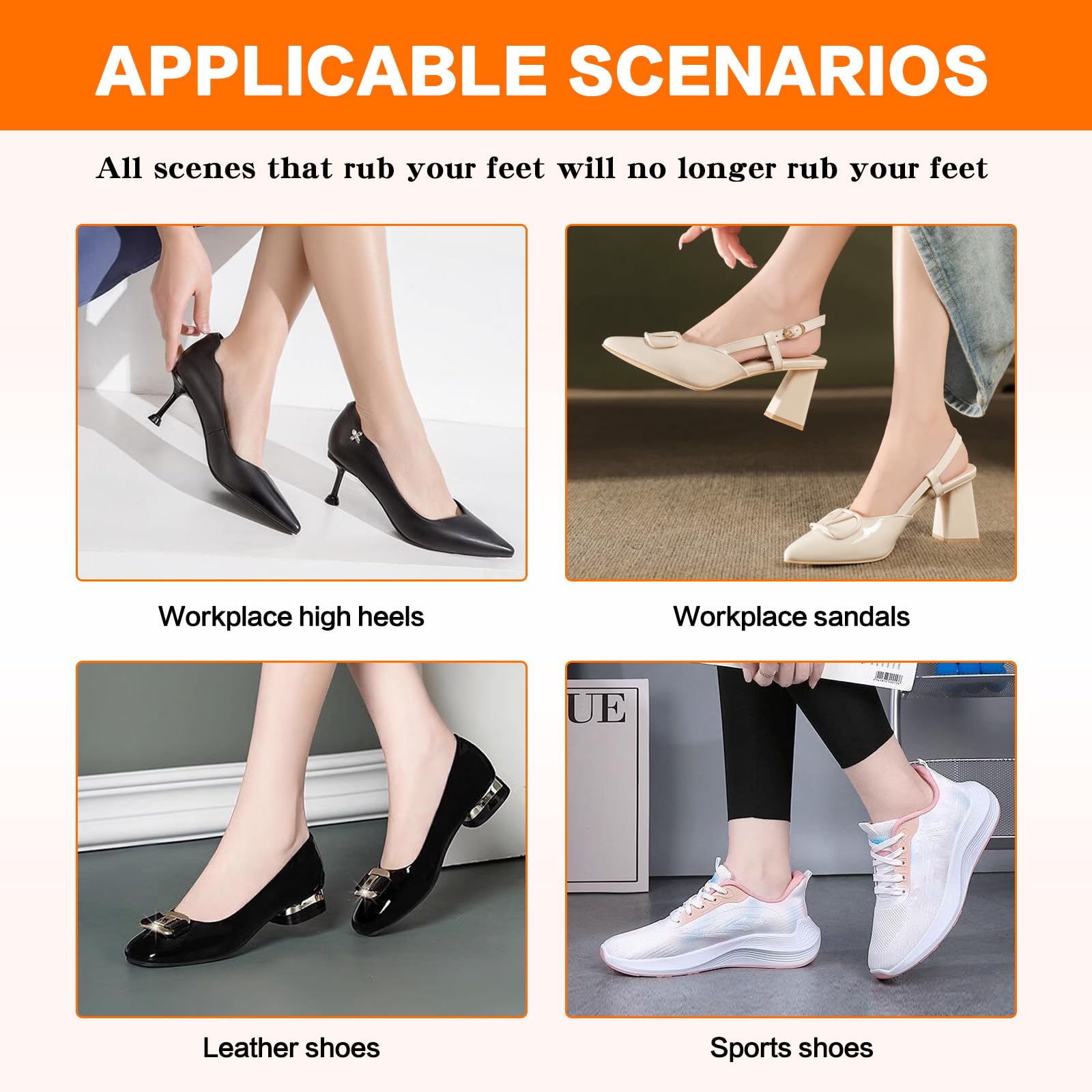 Almohadillas de talón para zapatos sueltos, almohadillas de talón para zapatos demasiado grandes, para hombres y mujeres, protectores de talón ultra relajantes para el dolor de talón
