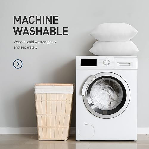 Miniatura 6 de Acanva Insertos de almohada para cama, sofá, relleno de poliéster ultra suave para cojín decorativo, forma cuadrada, 4 unidades (paquete de 1),