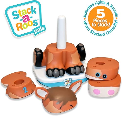 Miniatura 2 de Stack-a-Roos Baby Horse por Salus Brands - Juguete apilable de animales, juguete educativo de aprendizaje temprano para bebés y niños pequeños, a