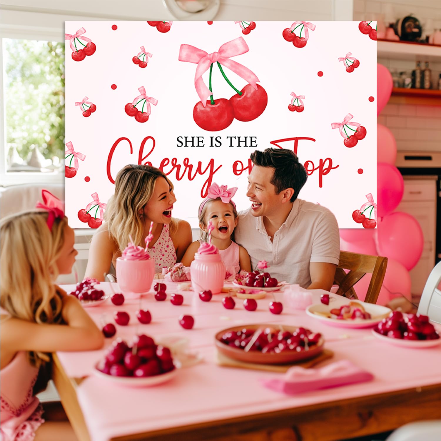 200 Stück Konfetti “She‘s The Cherry On Top“ Für Babypartys – Doppelseitig Bedruckt, Fruchtiges Kirschdesign