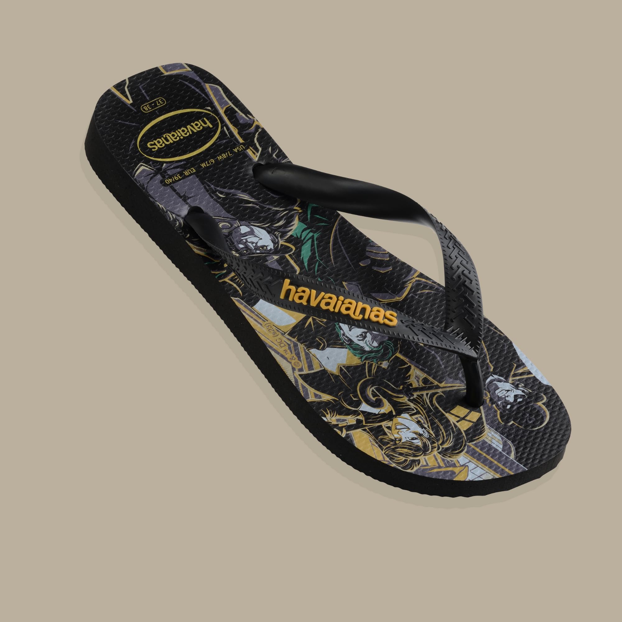 Havaianas - Top Heróis DC, Infradito Comode, Resistenti e Leggere con Suola dei Supereroi e dei Cattivi, Unisex Adulti