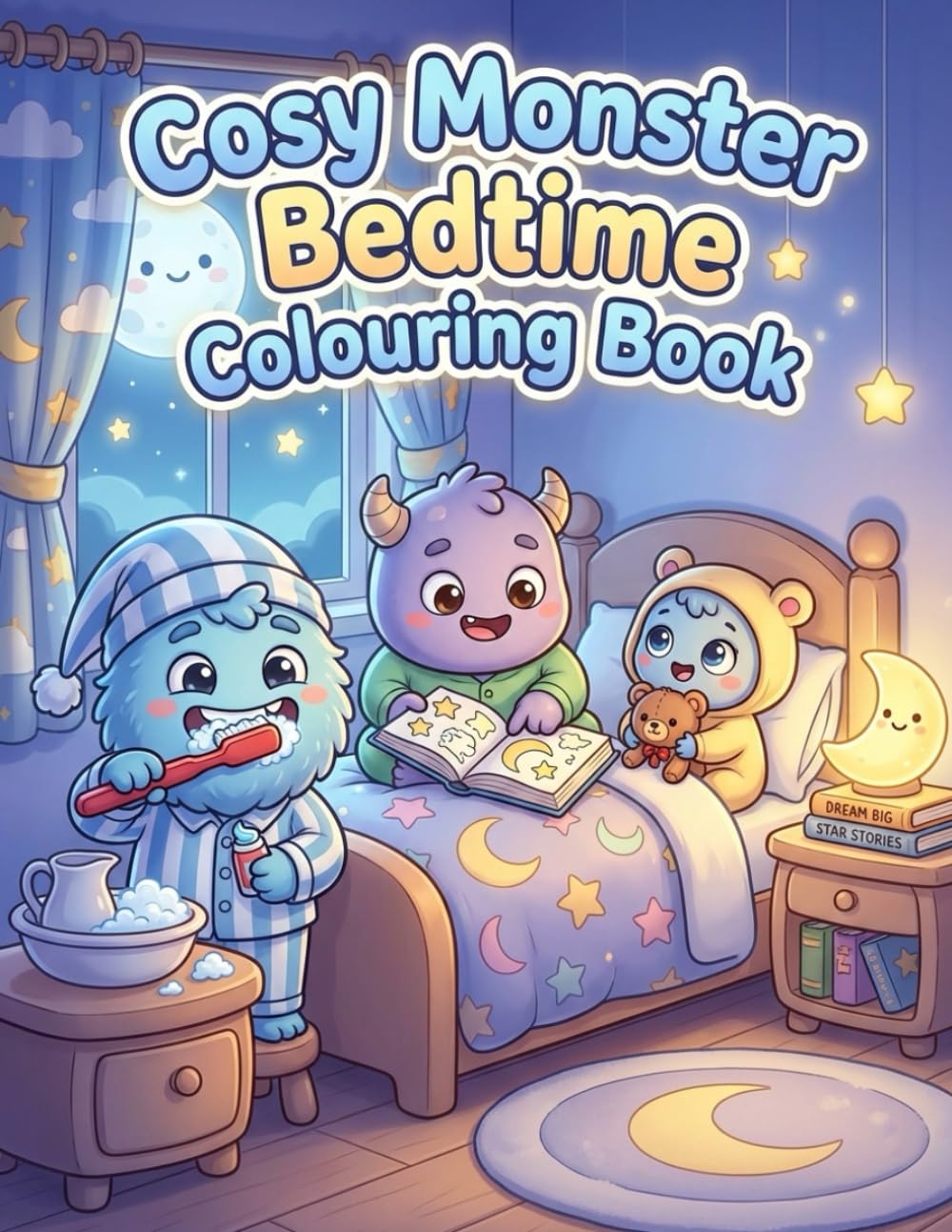 Cosy Monster Bedtime: Colouring Book