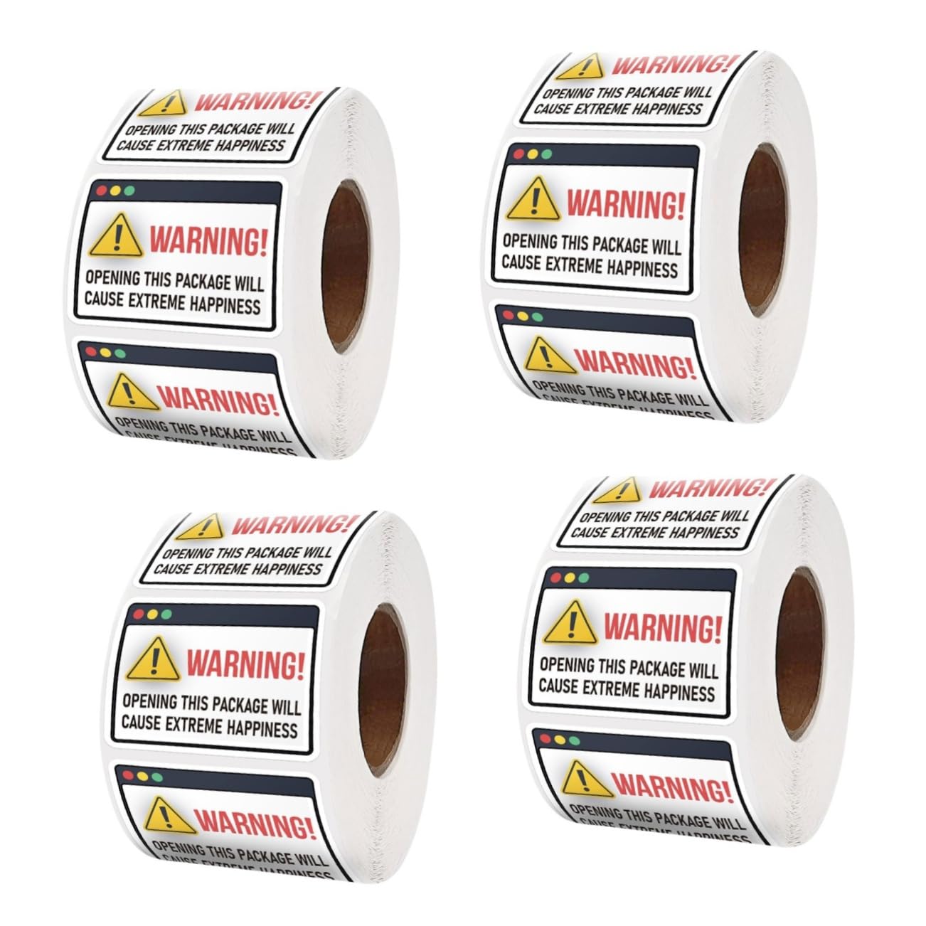 SHINEOFI 4rotoli Roll Di Adesivi Per Imballaggio Di Estrema Felicità Etichette Autoadesive Per Buste e Scatole Etichette Colorate Per Feste e Regali Perfetti Per Decorazioni Fai Te e