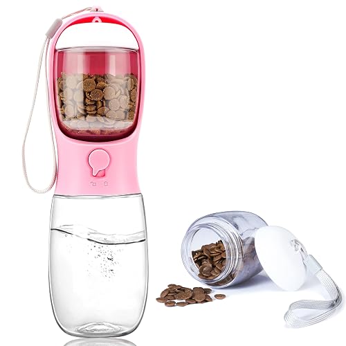 AVELORA Botella de agua para perros con recipiente de alimentos