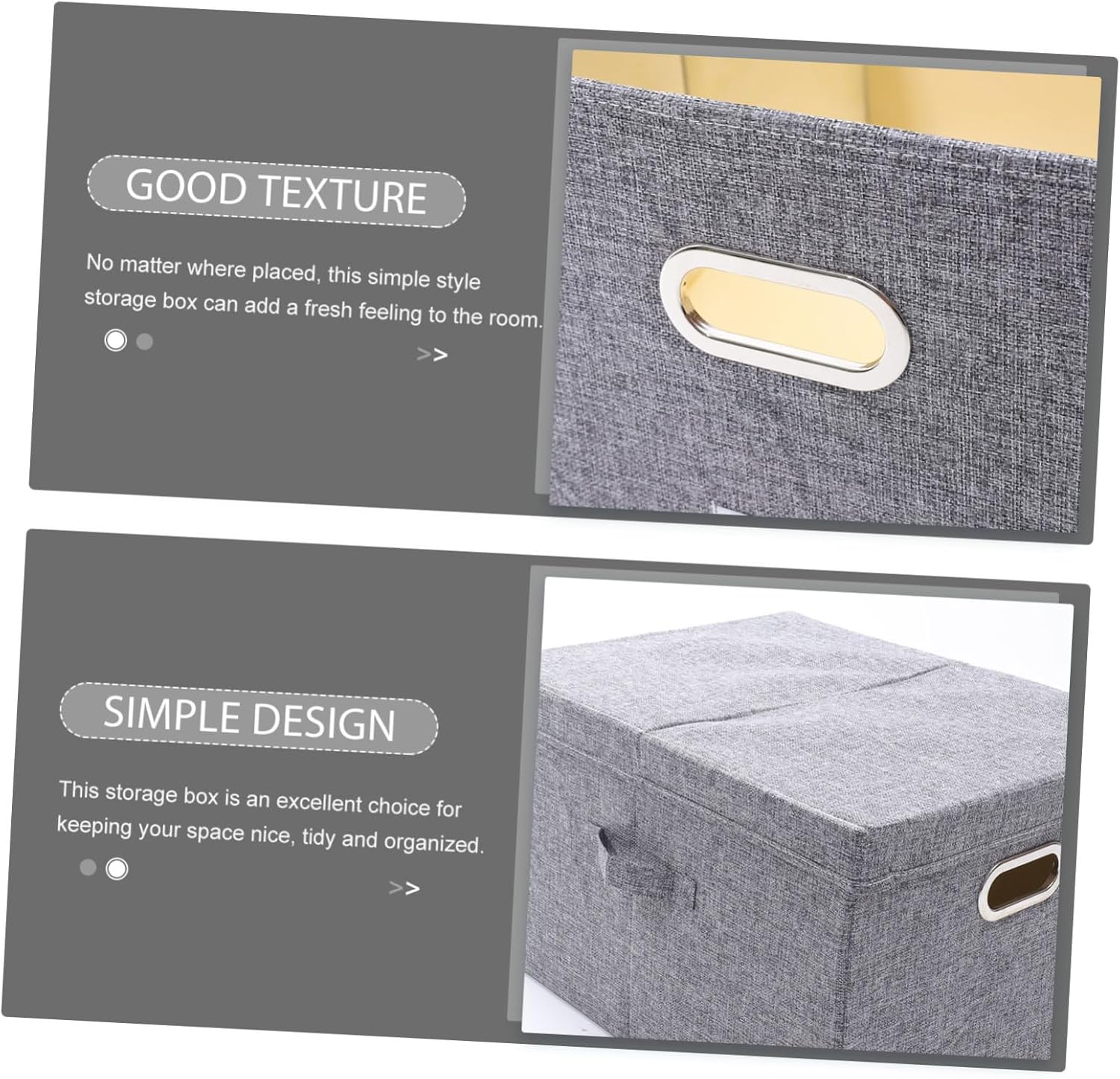 Collapsible Fabric Storage Box with Lid Multi Functional Organizer for Clothes Sundries Cloth Material for Home Organization