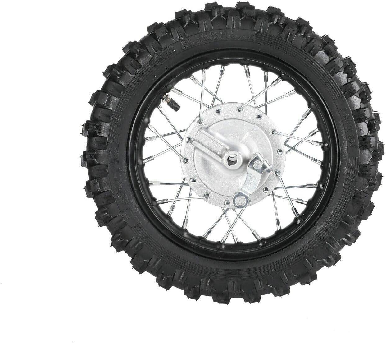2.50-10 Front Dirt Bike Tire with 1.4x10 Rim 10" Wheel 12mm Axle Drum Brake Pit Bike TTR50 CRF50 XR50 SSR PW50 TTR50E 50cc 70cc 90cc 110cc Off-Road Motorcycle Replacement