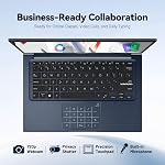 ASUS Vivobook 14 Business Laptop, 14 Inch FHD IPS Anti-Glare Display, Intel Core 5 120U, 16GB RAM, 512GB SSD, Windows 11 Home, Wi-Fi 6, English Keyboard, Quiet Blue Notebook for Office Work