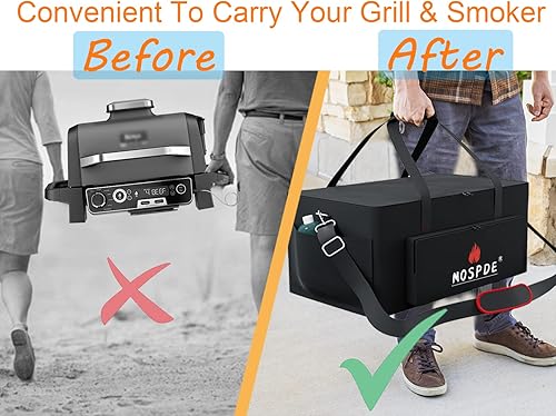 Miniatura 5 de Bolsa de transporte para parrilla Ninja OG701 Woodfire al aire libre, se adapta a la parrilla eléctrica Ninja Woodfire Smoker Portable BBQ Grill