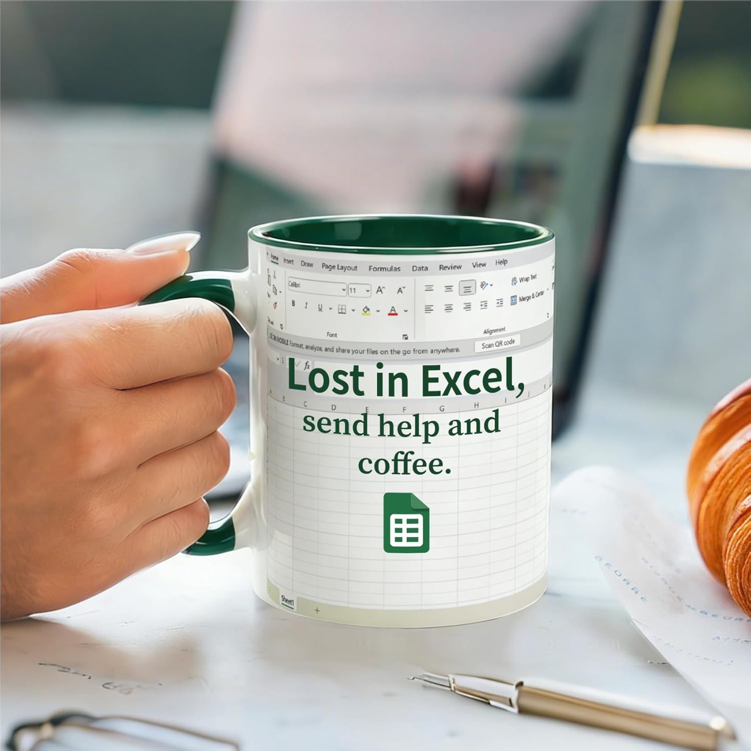 Funny Accountant Mug - Unique Spreadsheet Design Coffee Cup for CPA & Finance Professionals | Novelty Christmas Gift for Coworkers, Accounting Boss | 11 oz -53 - Image 4