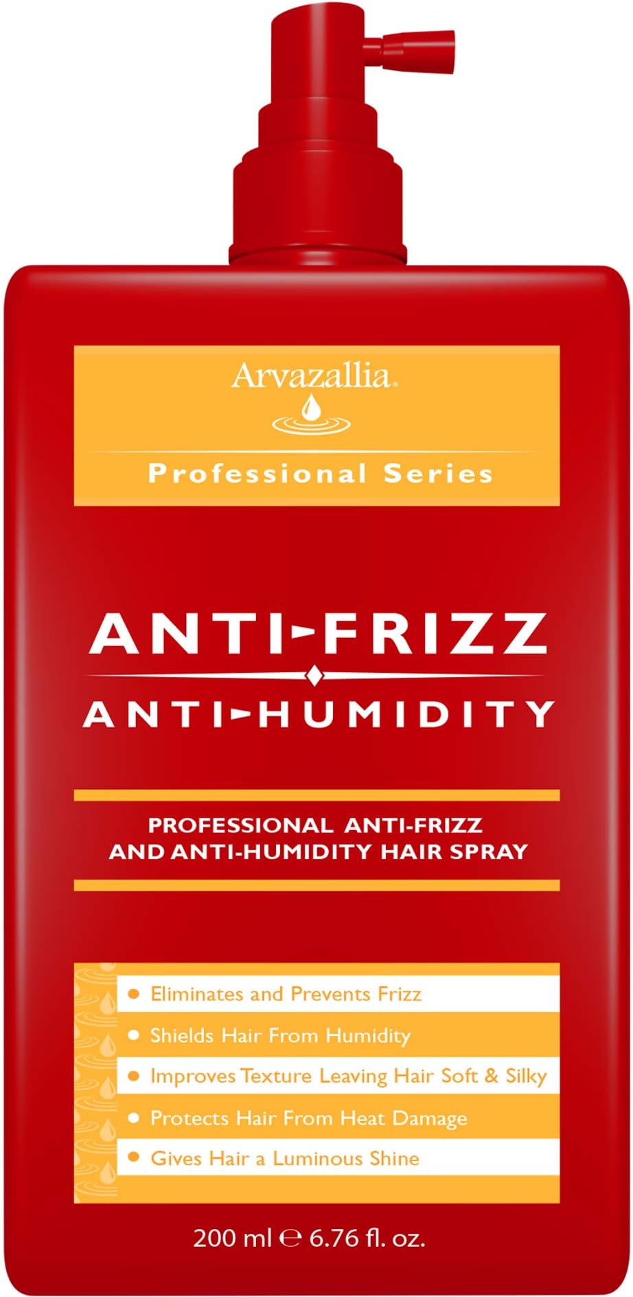 Antifrizz and Antihumidity Hair Spray - Professional Frizz Control , Anti-humidity , Heat Protectant , and Shine Serum by Arvazallia