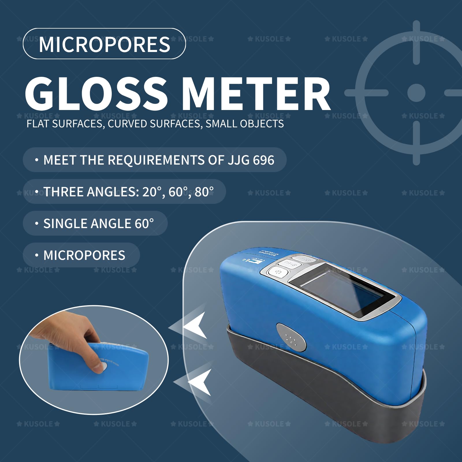 Glossmetro Portatile Glossmetro per Superfici di Vernice Lucida Glossometro Digitale LCD Glossmetro Digitale a Cristalli Liquidi Adatto per L'ispezione Cs-300
