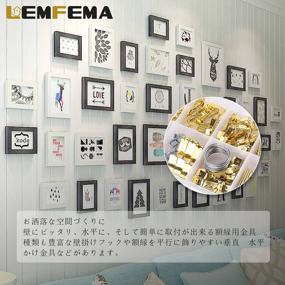 Amazon | Lemfema 額縁用 壁掛けフック ピクチャーハンガー 額縁フック