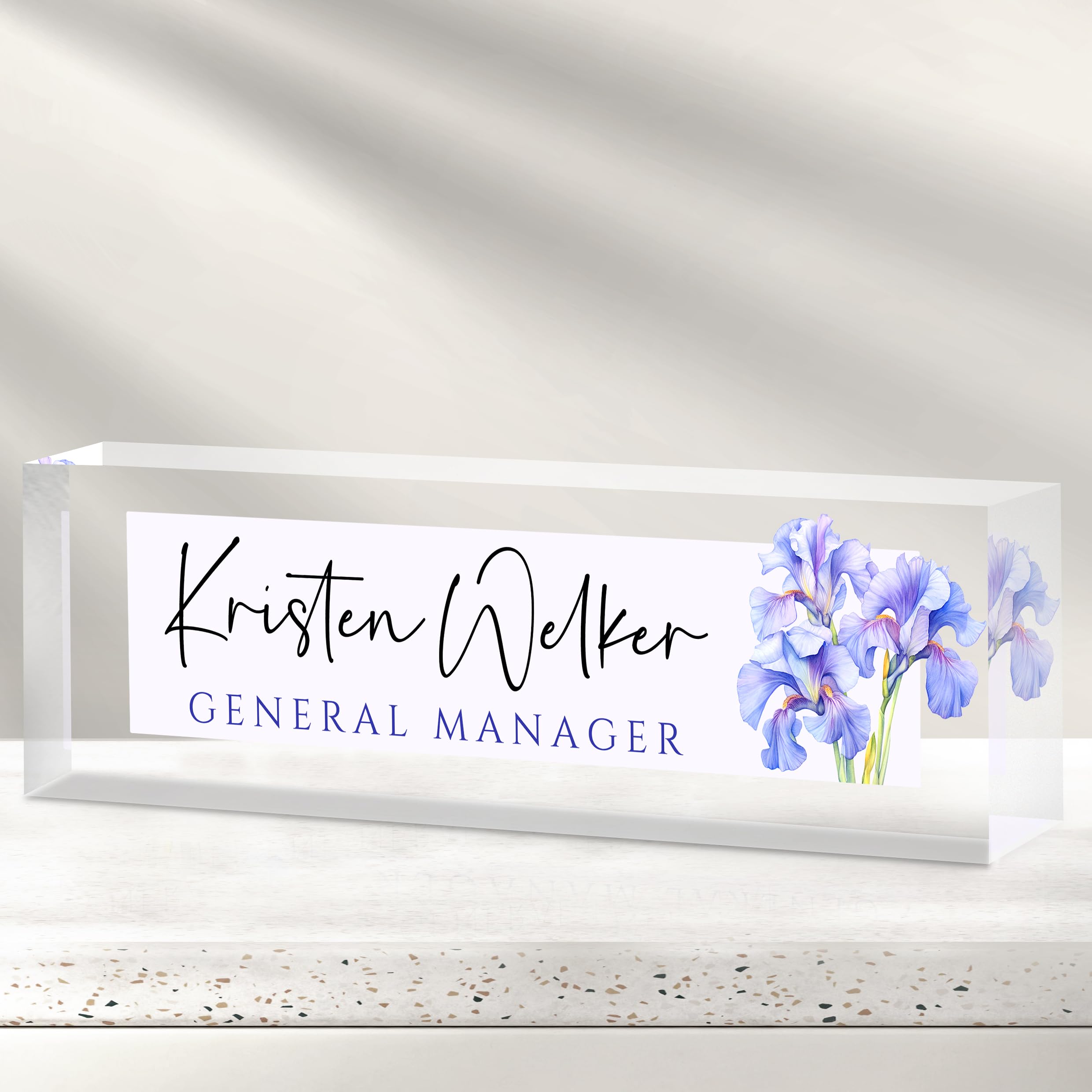 Amazon.com: Custom Office Name Plate for Desk - Desk Name Plate ...