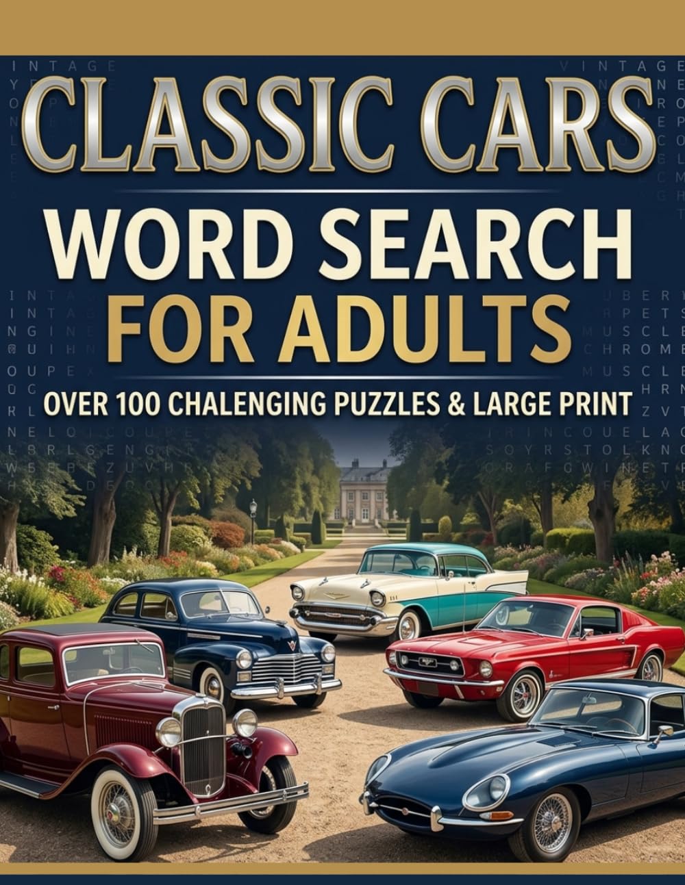 Classic Cars Word Search for Adults: 100 Large-Print Puzzles Celebrating Vintage Automobiles, Automotive History, and Timeless Car Culture | Over 1,500 Words to Find