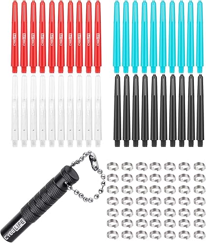 Miniatura 1 de CyeeLife Herramienta de dardos+100 anillos de resorte+40 ejes de PVC, kit de accesorios para dardos