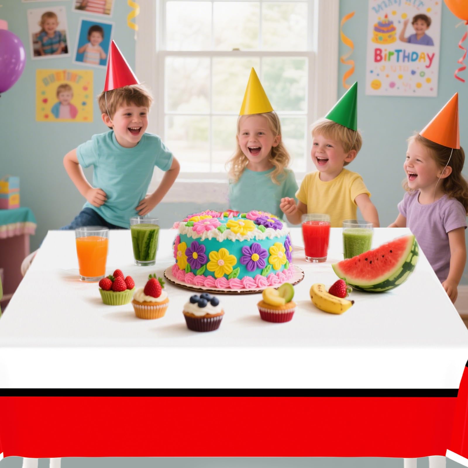 PLULON Art Peinture Nappe Plastique Enfants Artiste Peinture Splatter Table Couverture Art Thème Fête Anniversaire Table À Manger Couverture Enfants Anniversaire Baby Shower Peinture Décorations Fête