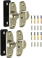 Vista 9 de Cerradura de puerta de granero abatible de 90/180 grados, protege la privacidad, pestillo de puerta corredera de seguridad, pestillos de puerta