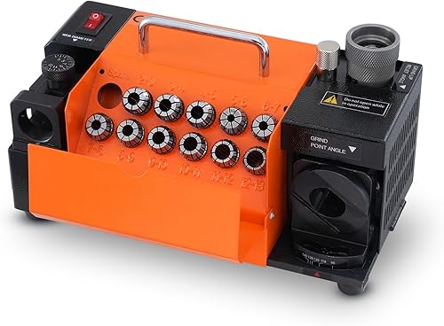 Miniatura 9 de VEVOR Afilador de brocas, afilador de brocas MR-13A, afilador de brocas de 0.118-0.512 in, ángulo de punto de 95 a 135, afilador de brocas