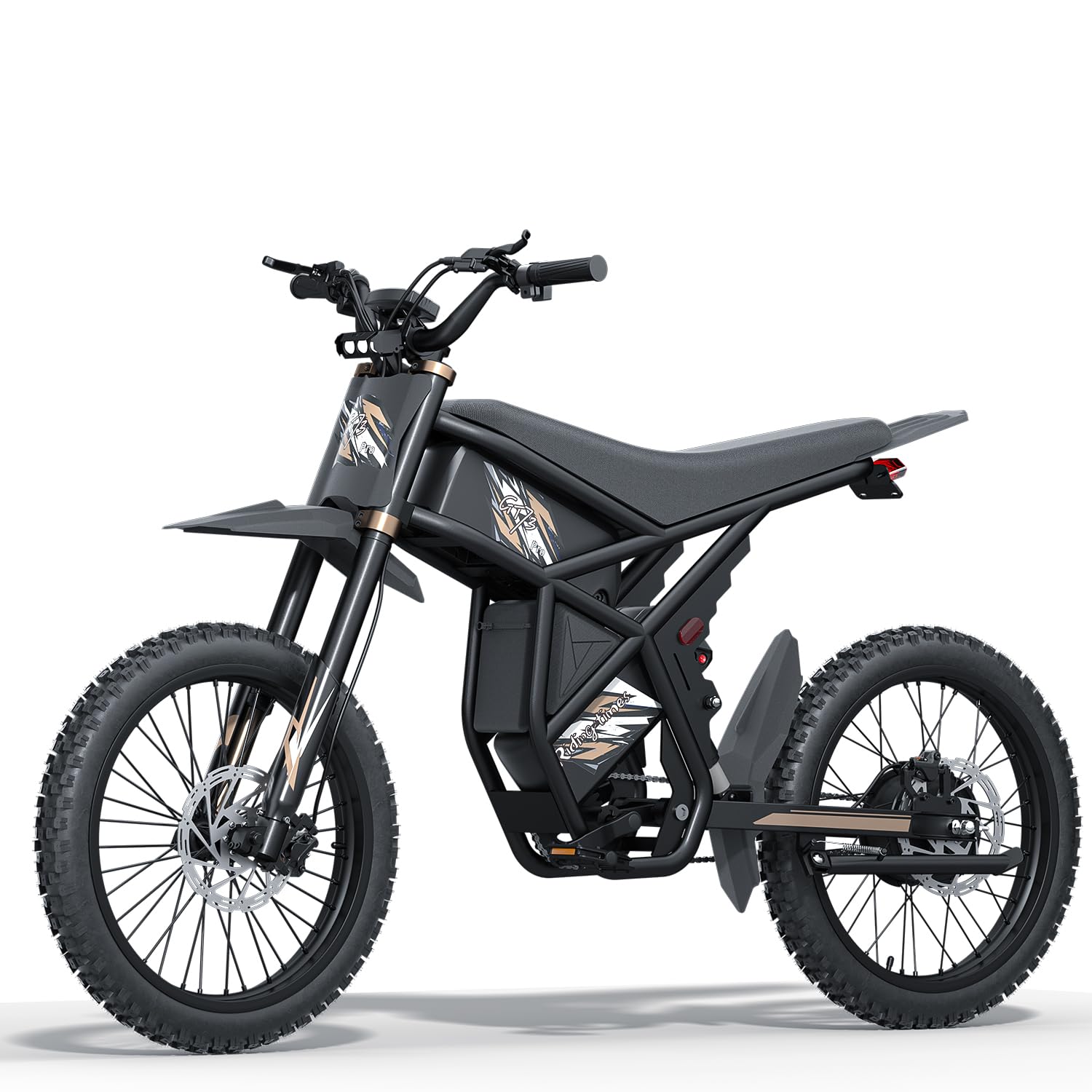 GT73 Pro Electric Dirt Bike for Adults Teens 3000W, Max 50 MPH & 85 Mile Long Range, 60V 36AH Dual Battery Ebike, Electric Dirtbike with 25" Motorcycle Tires, Dual Hydraulic Brakes