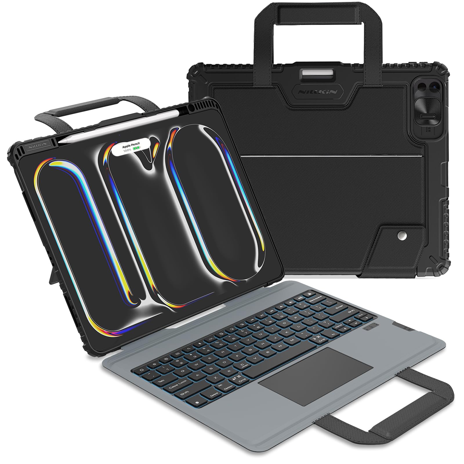 Nillkin Carry Go Keyboard Case for iPad Pro 13 inch (M5, 2025/M4,2024) with Handle, Rugged Case with Detachable Keyboard for iPad Pro 13", Magic
