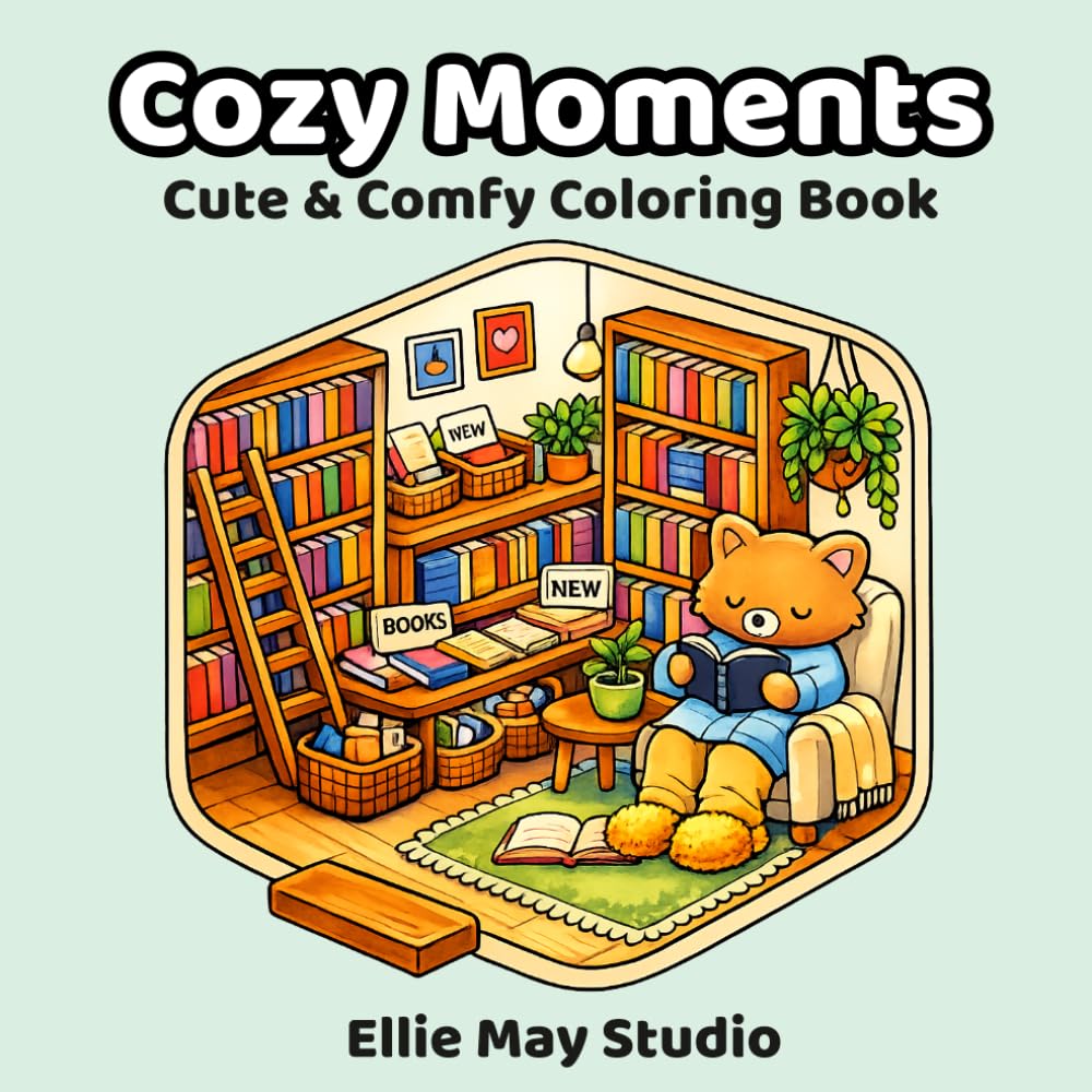 Cozy Moments: Cute & Comfy Coloring Book