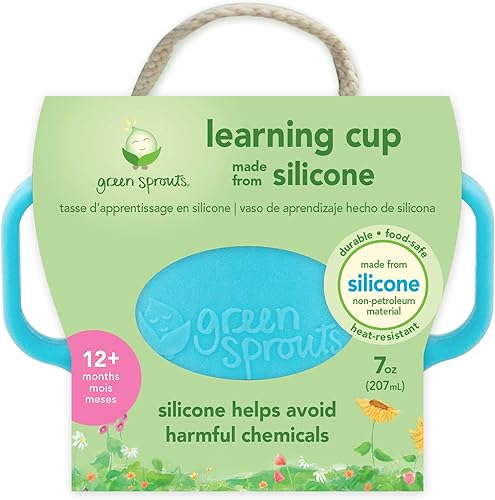 Miniatura 5 de green sprouts Taza de aprendizaje  La silicona ayuda a evitar productos químicos nocivos ayuda a los niños a desarrollar habilidades de consumo