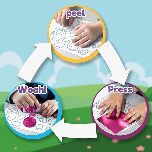 Miniatura 10 de Kits de manualidades de aluminio para niños, dinosaurios divertidos de aluminio, juego de calcomanías sin desorden para niños, kits de manualidades