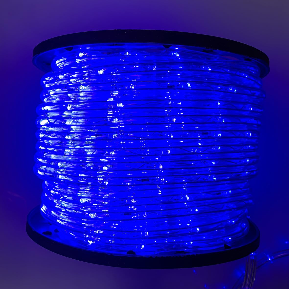 Bobina 50 metri TUBO LED luminoso luce Blu 220v IP65 LUCE FISSA 2pin