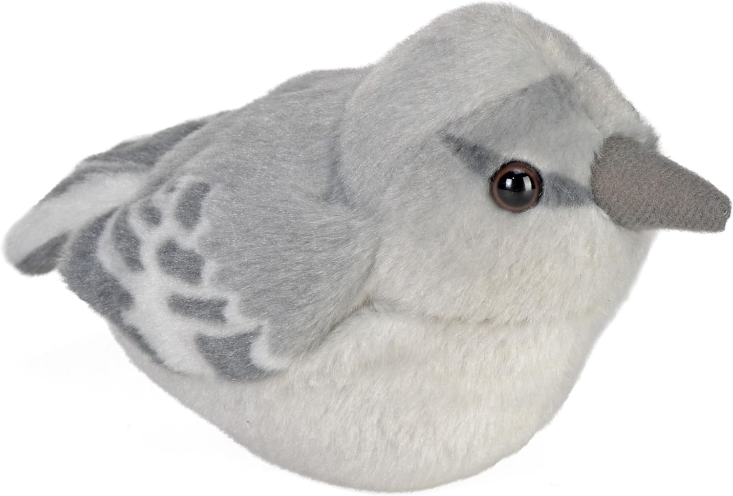 Wild Republic Audubon Birds Northern Mockingbird Plush with Authentic Bird Sound, Stuffed Animal, Bird Toys for Kids and Birders