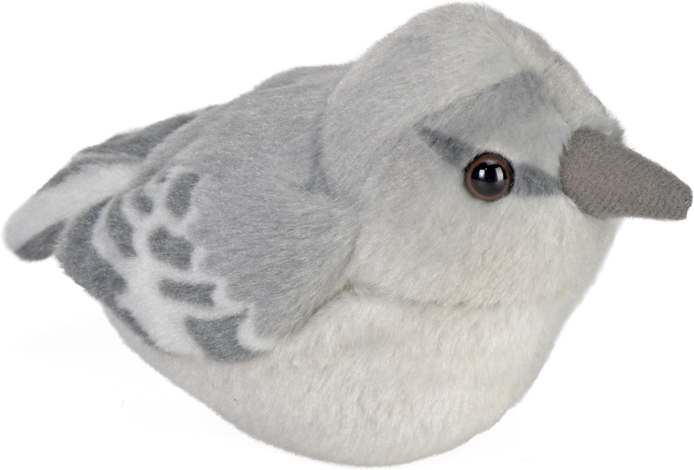 Audubon Birds Northern Mockingbird Plush with Authentic Bird Sound, Stuffed Animal, Bird Toys for Kids and Birders