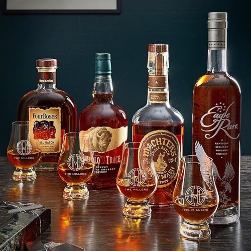 Miniatura 7 de Juego de piedras de whisky grabadas con 6 vasos de degustación de whisky Glencairn (regalo personalizado)