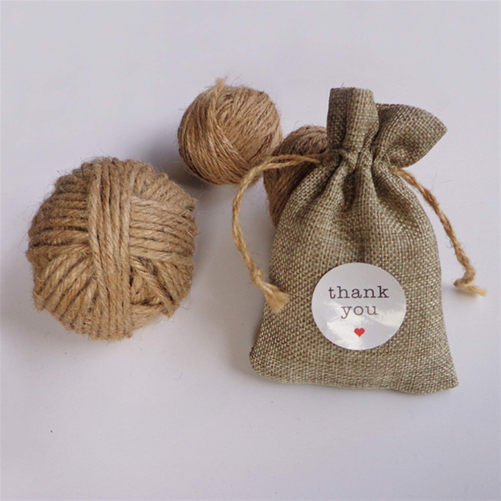 Bclla Zkenshan-Natural Jute Twine 30m/Roll Hemp String Gift Hang Tag Label Rope Craft Cord Twine Wedding Party Woven Jute String DIY Hemp Rope, Natural Jute Fiber (Color : Dia.1.5mm)