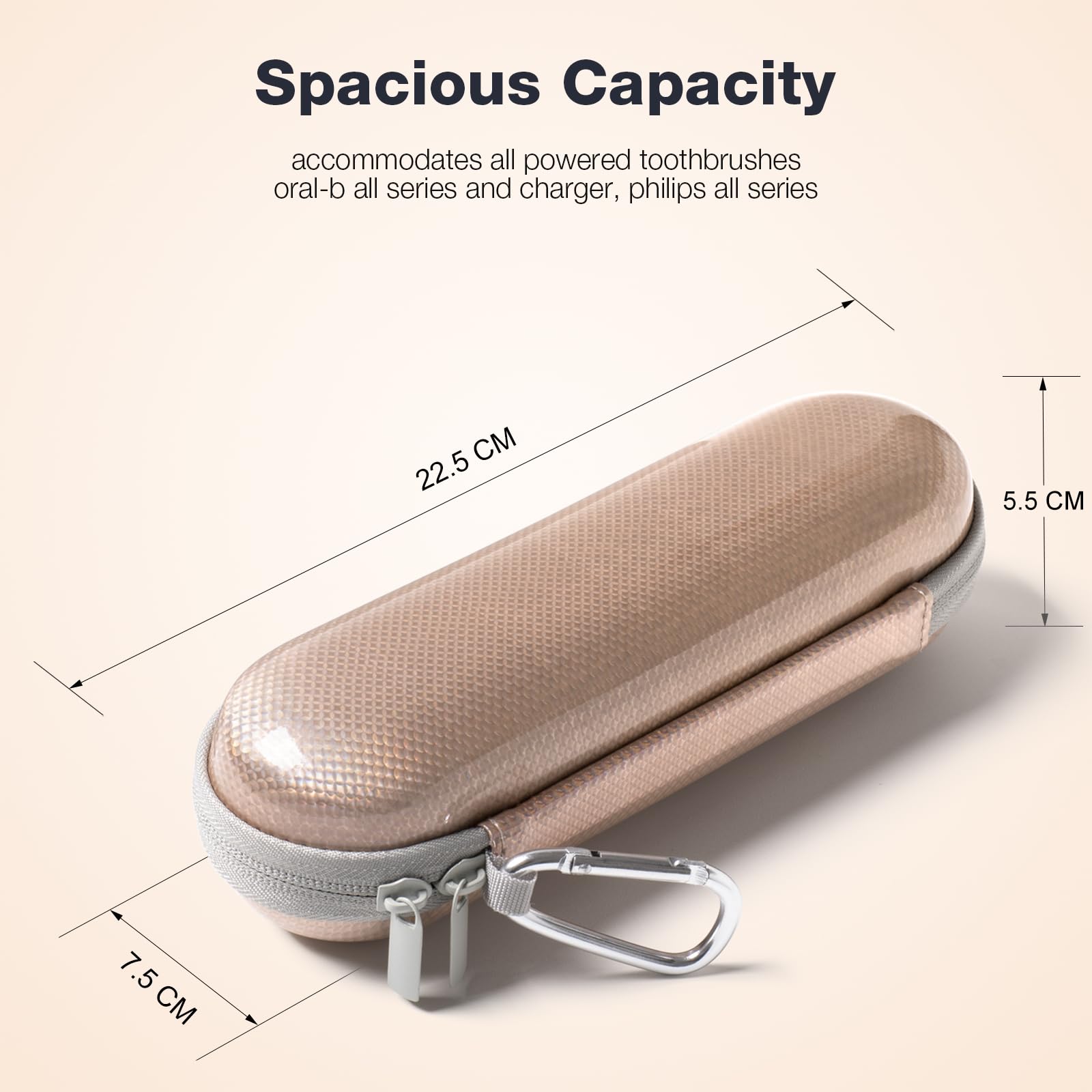 seplouis Electric Toothbrush Travel Case for Oral B/Philips/Colgate/seago/Bitvae/Braun and Most Other Brands of Electric Toothbrushes - Image 2