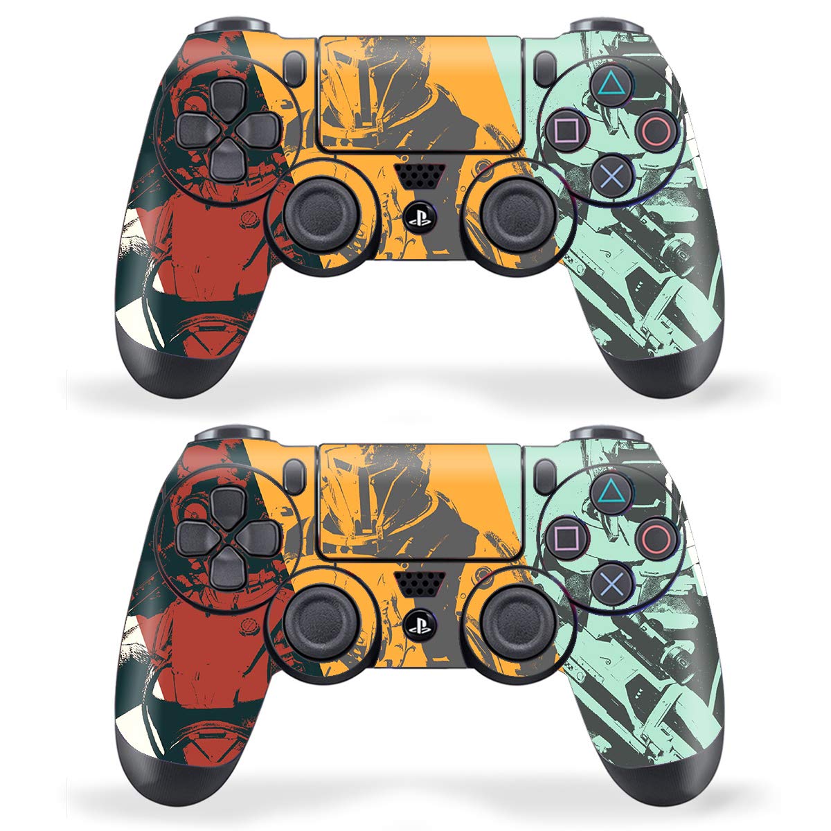 Techfit Pack of 2 Skin for Sony Playstation 4 , PS4 Slim , PS4 Pro DualShock Remote Wireless Controller - Titan Soldier (B092JK3PK1) Amazon Price History, Amazon Price Tracker