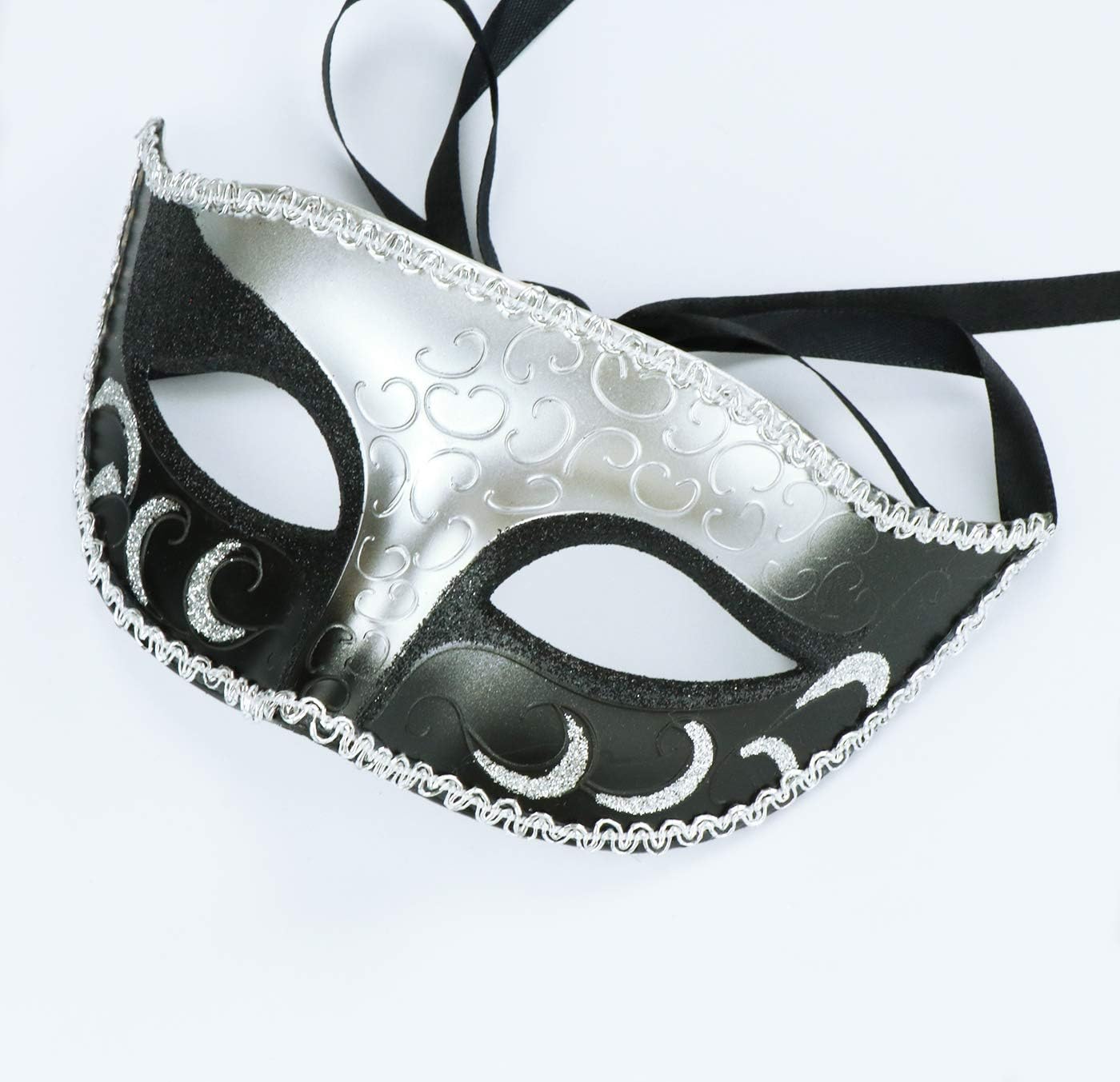 Coddsmz Couple Mask Half Venetian Masquerade Ball Mask Mardi Gras Mask Christmas Cosplay Costume Halloween Party Mask 2 Pack - Image 7