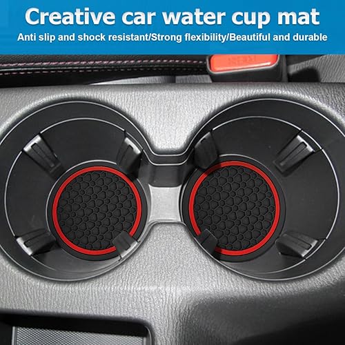 Miniatura 4 de 4 posavasos para automóvil, almohadilla antideslizante para portavasos de automóvil, impermeable, a prueba de polvo, decoración interior del