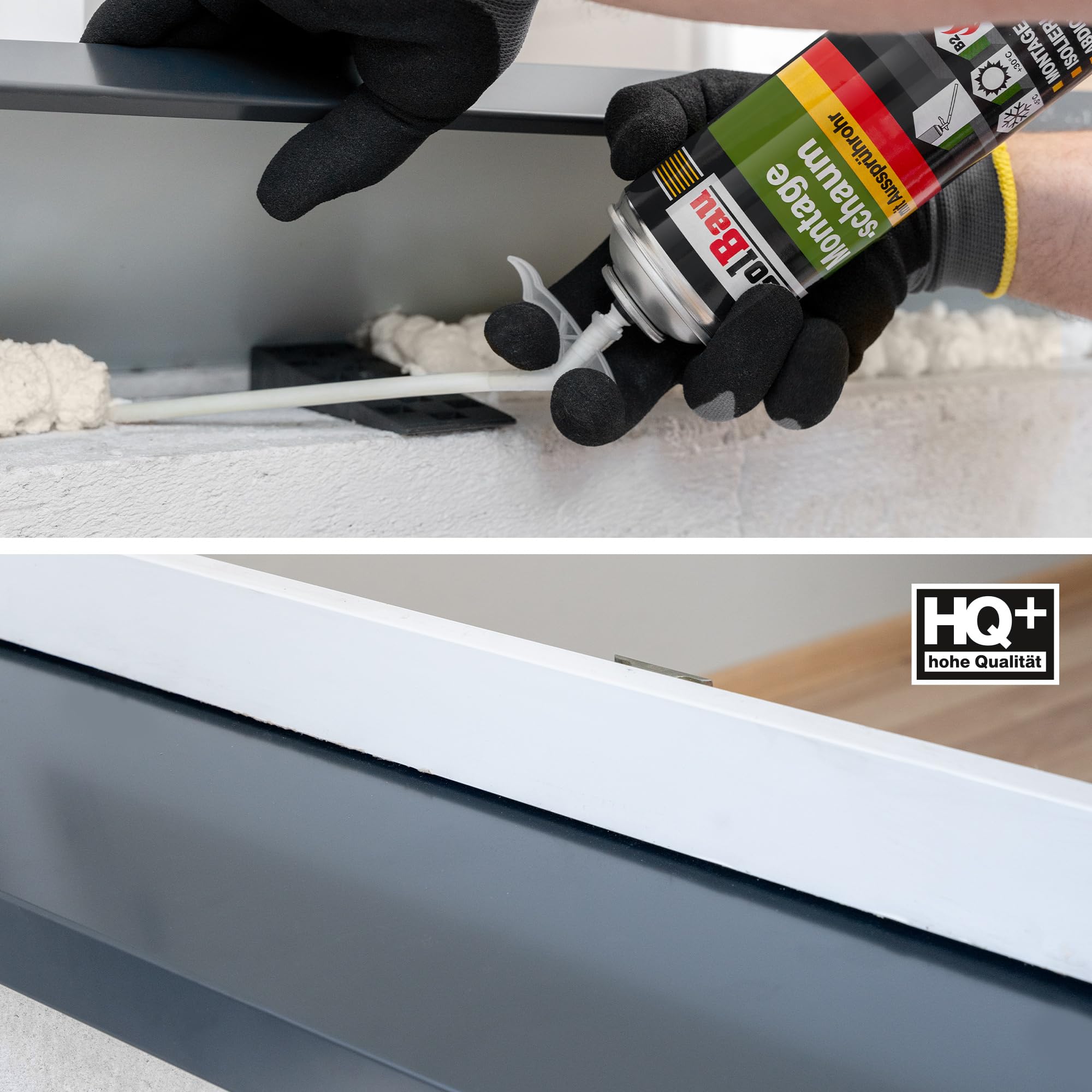 Isolbau B2 Montageschaum mit Aussprührohr - 30 x 500 ml PU-Bauschaum für Montage, Isolierung, Abdichtung, Innen & außen