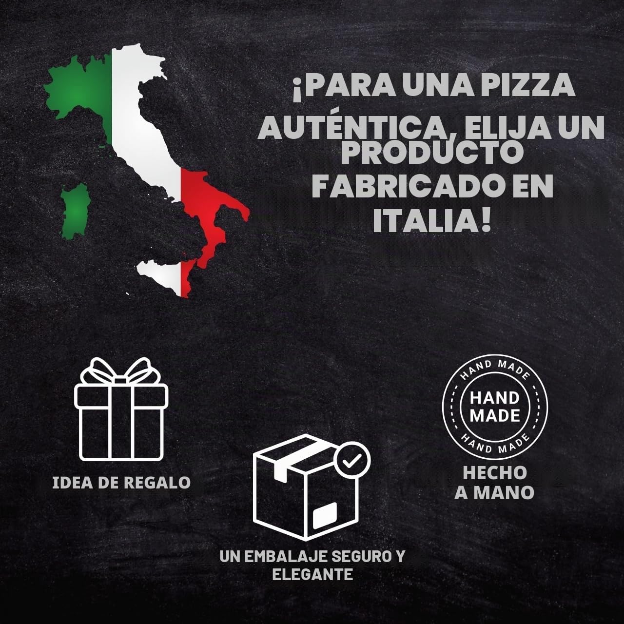 Cuore Lavico - Placa refractaria en piedra volcánica del Etna, ideal para pizza, medidas 39 x 35 x 2 cm, placa refractaria para horno eléctrico/gas y barbacoa. Made in Italy